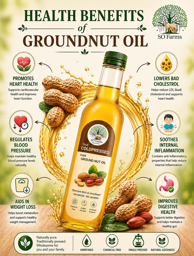 ✨ Discover the natural goodness of groundnut oil with SO FARMS! ...